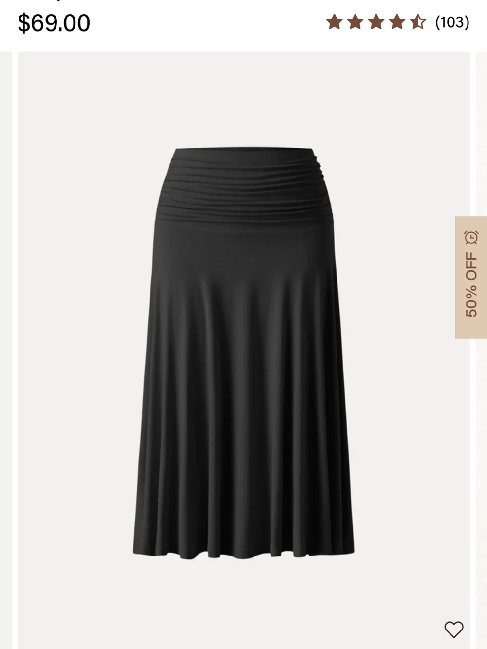 Ogl Flowy side ruched a line maxi skirt